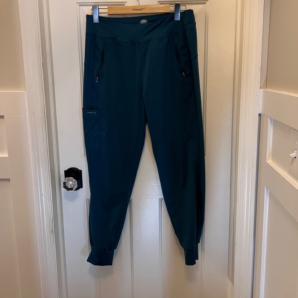 Healing Hands by Purple Label - “Caribbean Blue”jogger scrub pants